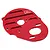 A red anodized aluminium motor mount plate for ARRMA RC vehicles, featuring machined slots and the ARRMA logo.