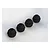 Four black rubber drive shaft boots arranged in a diagonal line on a white background.