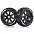 Louise 3.3" B-Rock Tyres on Black Spoke Rims - Glued Buggy Wheels w/ Foam 2Pcs L-T3270B