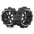 Louise 84mm B-Paddle Tyres on Black Spoke Rims - Glued Buggy Wheels w/ Foam 2Pcs L-T3249B