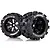 Louise 3.8" MT-Mcross Tyres on Black Spoke Rims - Glued Truck Wheels w/ Foam 2Pcs L-T3276BH
