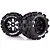 Louise 3.8" MT-Mcross Tyres on Black Spoke Rims - Glued Truck Wheels w/ Foam 2Pcs L-T3276B