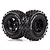 Louise 2.2/3.0" SC-Rock Tyres on Black Spoke Rims - Glued Short Course Wheels w/ Foam 2Pcs L-T3229SBTR
