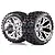 Louise 2.8" ST-Pioneer Tyres on Chrome Spoke Rims - Glued Truck Wheels w/ Foam 2Pcs L-T3227CH