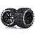 Louise 2.8" MT-Uphill Tyres on Black Spoke Rims - Glued Truck Wheels w/ Foam 2Pcs L-T3204B