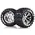 Louise 2.8" MT-Uphill Tyres on Chrome Spoke Rims - Glued Truck Wheels w/ Foam 2Pcs L-T3204C