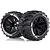 Louise 2.8" MT-Cyclone Tyres on Black Spoke Rims - Glued Truck Wheels w/ Foam 2Pcs L-T3226BH