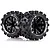 Louise 2.8" MT-Mcross Tyres on Black Spoke Rims - Glued Truck Wheels w/ Foam 2Pcs L-T3274BH