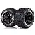 Louise 2.8" MT-Uphill Tyres on Black Spoke Rims - Glued Truck Wheels w/ Foam 2Pcs L-T3204BH
