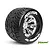 Louise 3.8" MT-Rocket Tyres on Chrome Rims - Glued Wheels 2Pcs L-T3217CH