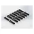 A set of fourteen black plastic ball ends for RC vehicle suspension linkages arranged in a grid on a white background.