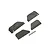 ARRMA Dirt Guard Set including four grey plastic guards and a set of small black mounting screws on a white background.