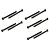 Ten black metal button head screws arranged in five pairs on a white background.
