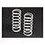 Two white coil springs for RC car shocks, each featuring a red paint mark on the top coil, standing upright on a dark surface.