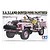 Tamiya 1/35 scale S.A.S. Land Rover Pink Panther model kit box art showing a pink military vehicle with a soldier and machine guns.
