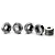 Absima Silver Aluminium 12mm To 17mm Hex Adaptor Set 4Pcs 2560020