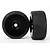 Traxxas 3.3" Front S1 Slick Tyres on Black Dish Rims - Glued Wheels 2Pcs 6475