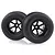 HSP 2.3" Viper Front Ribbed Tyres on Black 6 Spoke Rims - Wheels 2Pcs 60306