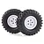 HSP 1.9" RC4 Soft Off Road Tyres on White Rims - Wheels 2Pcs 68162