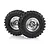 HSP 1.9" RC4 Soft Off Road Tyres on Chrome Rims - Wheels 2Pcs 68166