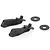 HSP Mongoose RC wing mount set including two black plastic wing mounts and two matching circular washers on a white background.