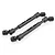 Two black metal telescopic universal drive shafts for an RC car, shown against a plain white background.