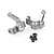 HSP RC4/Kulak Gunmetal Aluminium Steering Hubs 2Pcs w/ Bushes 680002A