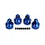 Traxxas Blue Aluminium GTX Shock Caps w/ Spacers 7764A