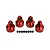 Traxxas Red Aluminium GTX Shock Caps w/ Spacers 7764R