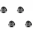 ARRMA 4mm Black Steel Flanged Nyloc Nuts 4Pcs AR708001