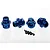Traxxas Blue Aluminium 17mm Splined Wheel Hex Adapters w/ Grub Screw 6469