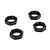 Losi 18mm (24mm Hex) Black Aluminium Serrated Wheel Nuts 4Pcs LOS252051