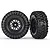 Traxxas 1.9" Canyon Trail Tyres on Black Rims - Glued Wheels 2Pcs 8272