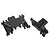 Traxxas TRX-4 black plastic skid plate and gear cover spare parts set.