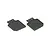 Two black Arrma branded rubber mud flaps for RC vehicles, shown from a top-down angle on a white background.