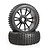 HSP 2.8" Knobby Tyres on 6 Spoke Black Rims - Wheels 2Pcs 85746