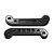 Two black plastic suspension arm braces for Xinlehong Challenger 9115 RC car, shown from front and back views.