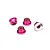 Traxxas 4mm Pink Aluminium Flanged Serrated Nyloc Nuts 4Pcs 1747P