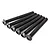 A set of six black metal button head screws with hexagonal drive sockets, arranged in a row against a white background.