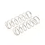 Two silver metal coil shock springs for RC vehicles, shown side-by-side on a white background.