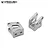 Two silver aluminium AR60 lower link and shock mounts from Vanquish Products, shown from different angles on a white background.