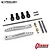 Vanquish Products Yeti Currie Anti Rock V2 sway bar set including silver aluminium arms, steel sway bar, rod ends, and mounting hardware.