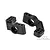 Two black Pro-Line ProTrac rear hub carriers for RC vehicles, shown from an angle against a white background.