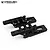 Two black anodized aluminium differential trusses for RC vehicles by Vanquish Products, shown against a white background.