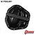 A black anodized aluminium Currie differential cover for RC vehicles by Vanquish Products, featuring a central support bar and mounting holes.