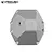 A silver aluminium differential cover for an RC vehicle by Vanquish Products, featuring a centered VP logo and mounting holes.