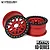 Vanquish Red Aluminium 1.9" KMC XD229 Rims 2Pcs w/ Black Beadlock Rings VPS07734