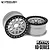 Vanquish Silver Aluminium 1.9" KMC XD229 Rims 2Pcs w/ Black Beadlock Rings VPS07731