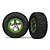Traxxas 2.2/3.0" BFGoodrich Mud Terrain T/A KM2 Tyres on Chrome/Green Rims - Glued Wheels 2Pcs 6876
