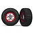 Traxxas 2.2/3.0" BFGoodrich Mud Terrain T/A KM2 Tyres on Chrome/Red Rims - Glued Wheels 2Pcs 5877A